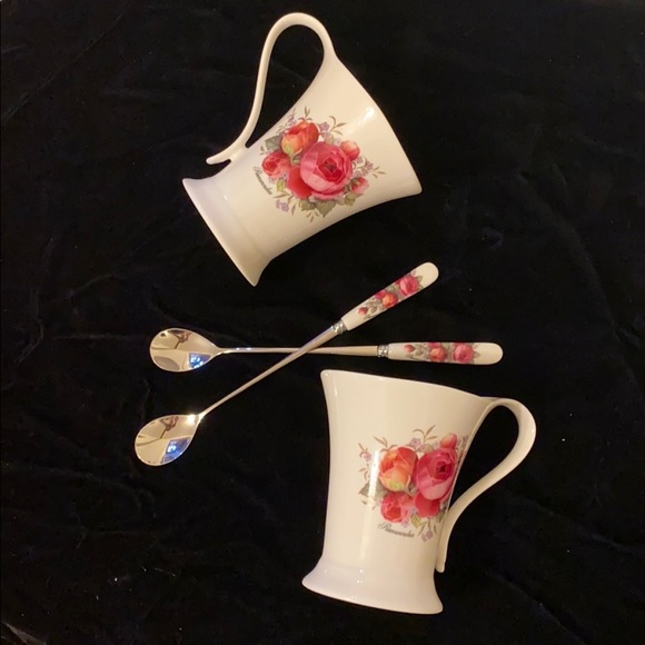Topmate Tea Cup & Spoon Set of 2 - Picture 3 of 12
